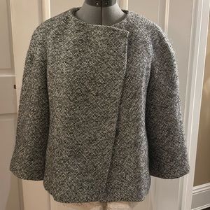 Banana Republic Alpaca and Wool Blend Grey Tweed Jacket Size Large
